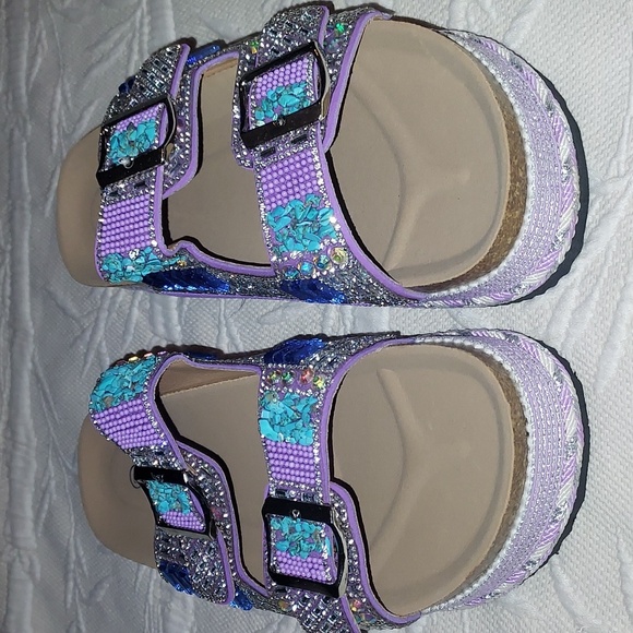 Sequined Sandals NWOT - Picture 3 of 10